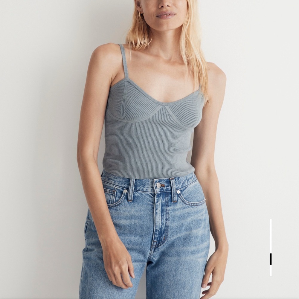 Madewell Light Gray Ribbed Camisole